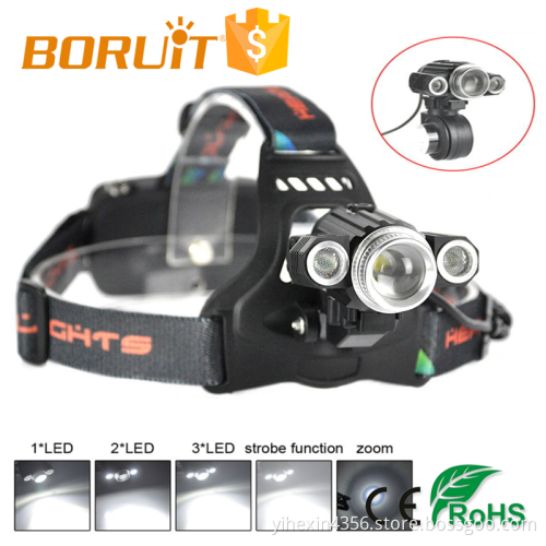 Boruit Most Powerful Zoomable Headlamp Head Torch Light 1000 lumen Bike Light